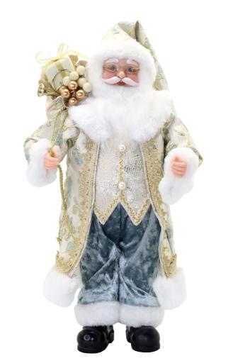 Santa Floral Blue & Gold 45cm