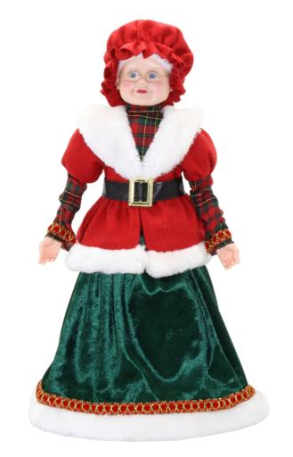 Mrs Claus Tartan Red 45cm