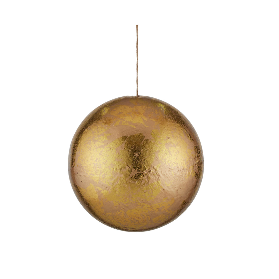 15cm Foam Antique Finish Bauble Gold