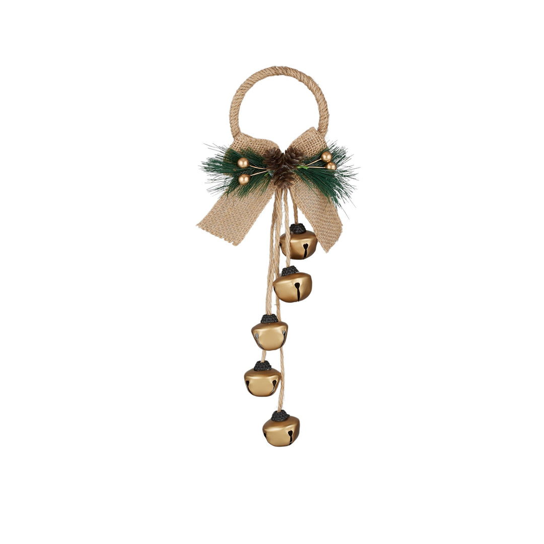 Jingle Bells Doorhanger Metal 32x13cm Gold