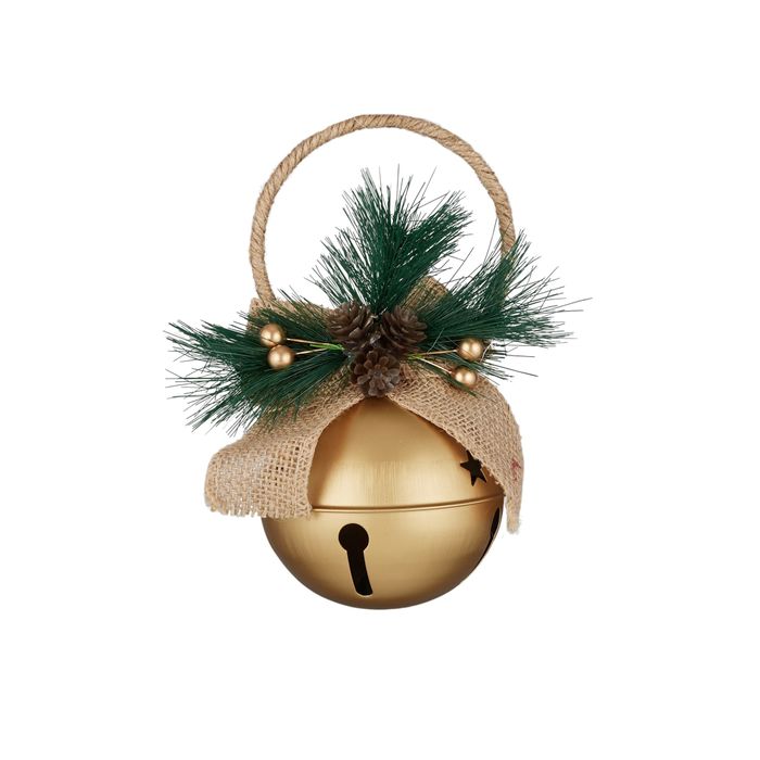 Bell Doorhanger Metal 19x13x10cm Gold