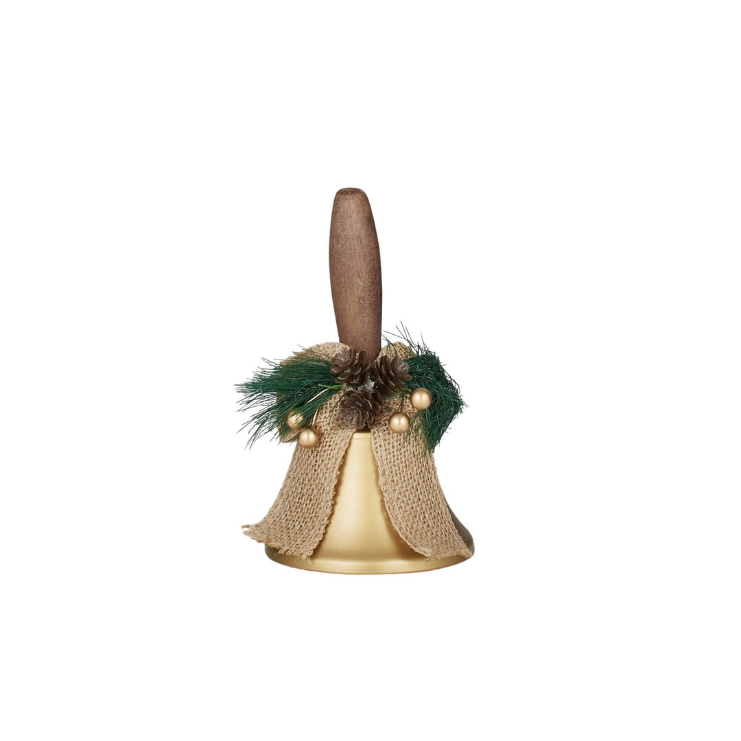 Christmas Bell Metal 18x13x10cm Gold