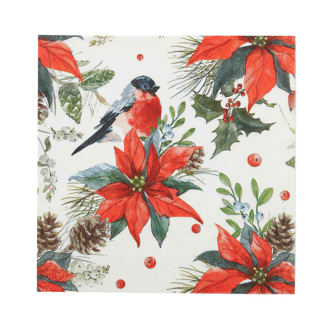 Poinsettia 20 Pack 3Ply 33cm Napkin