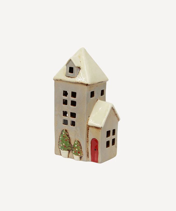Alsace Tea Light Parish Christmas Stone 13x8.5x23.5cm