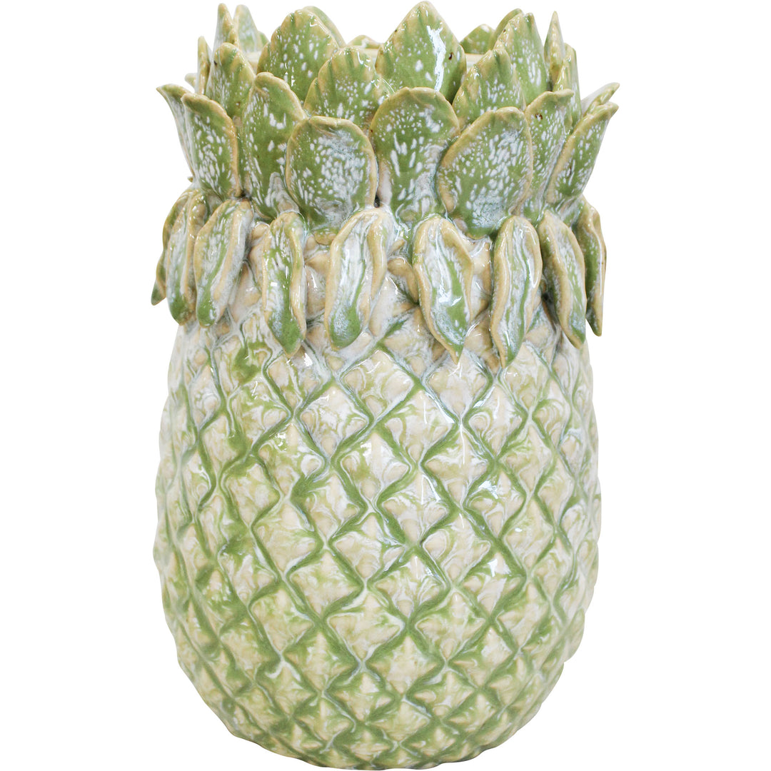 Pineapple Pedestal Urn Green