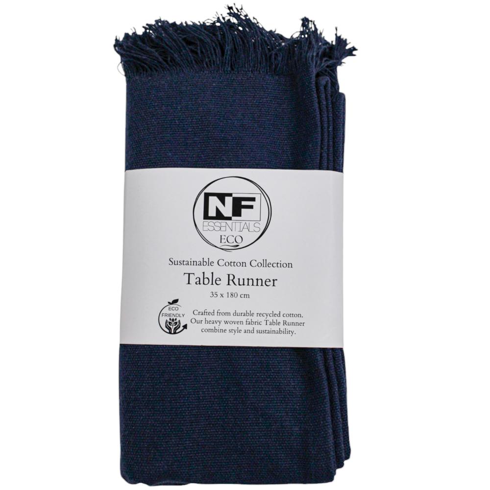 Evara Organic Runner 35x180 Navy