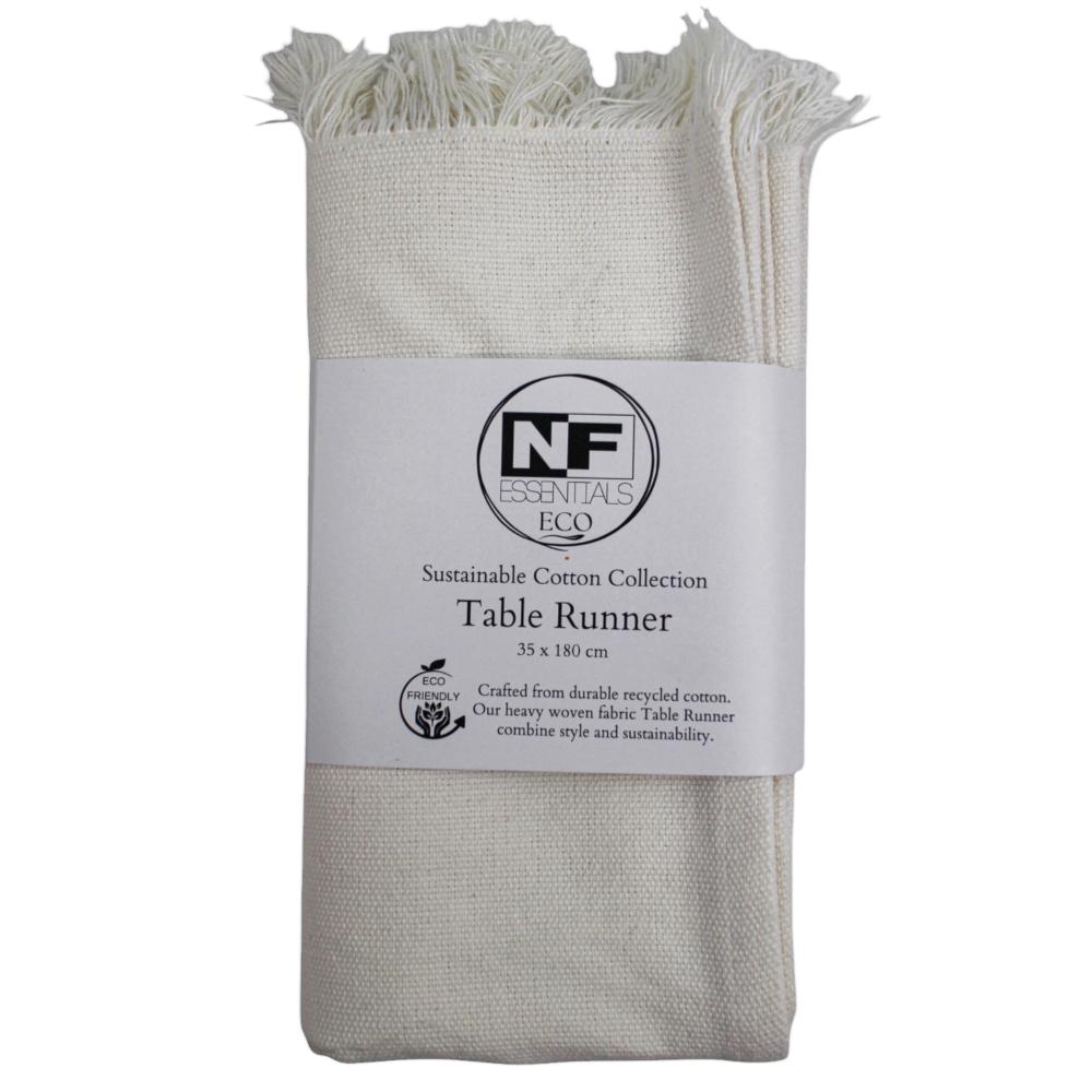 Natura Organic Runner 35x180 White
