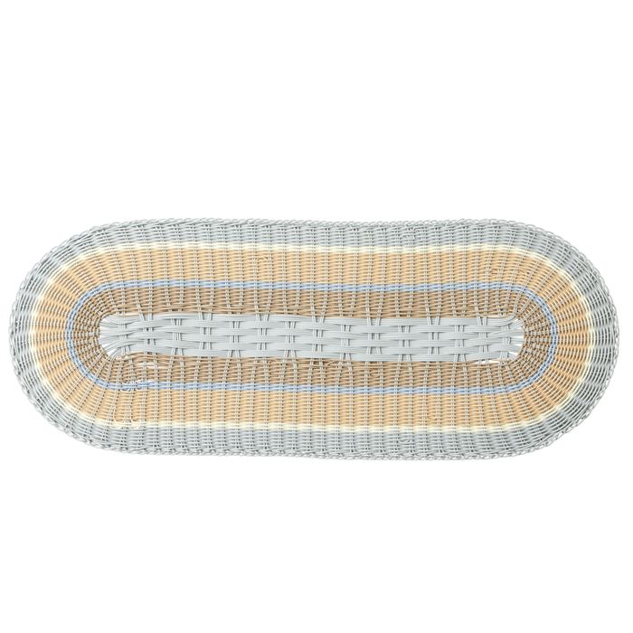 Ravello Woven Runner 35x90cm Nat/Blue
