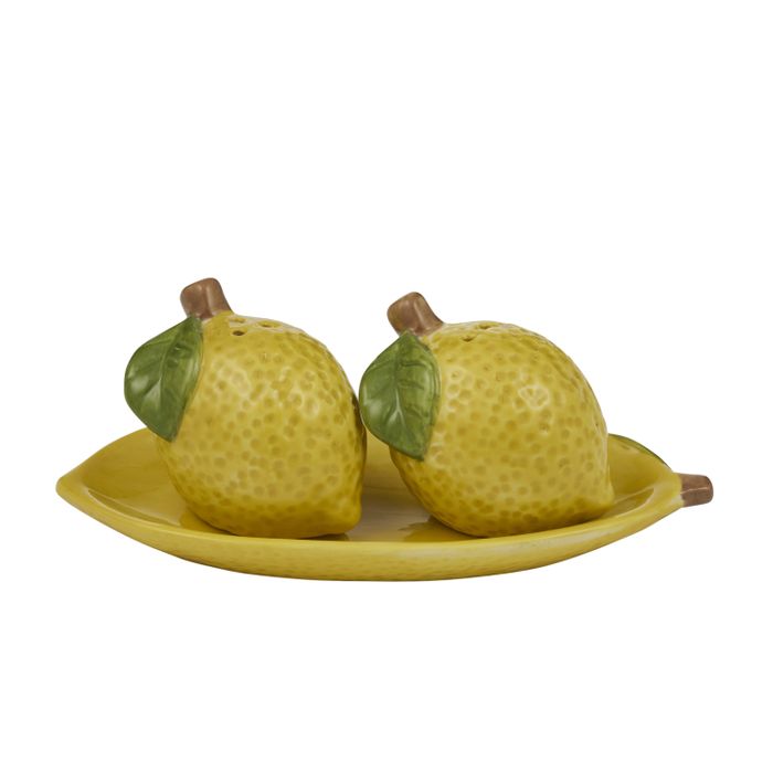 Limone 3pc Ceramic S&P Set Yellow