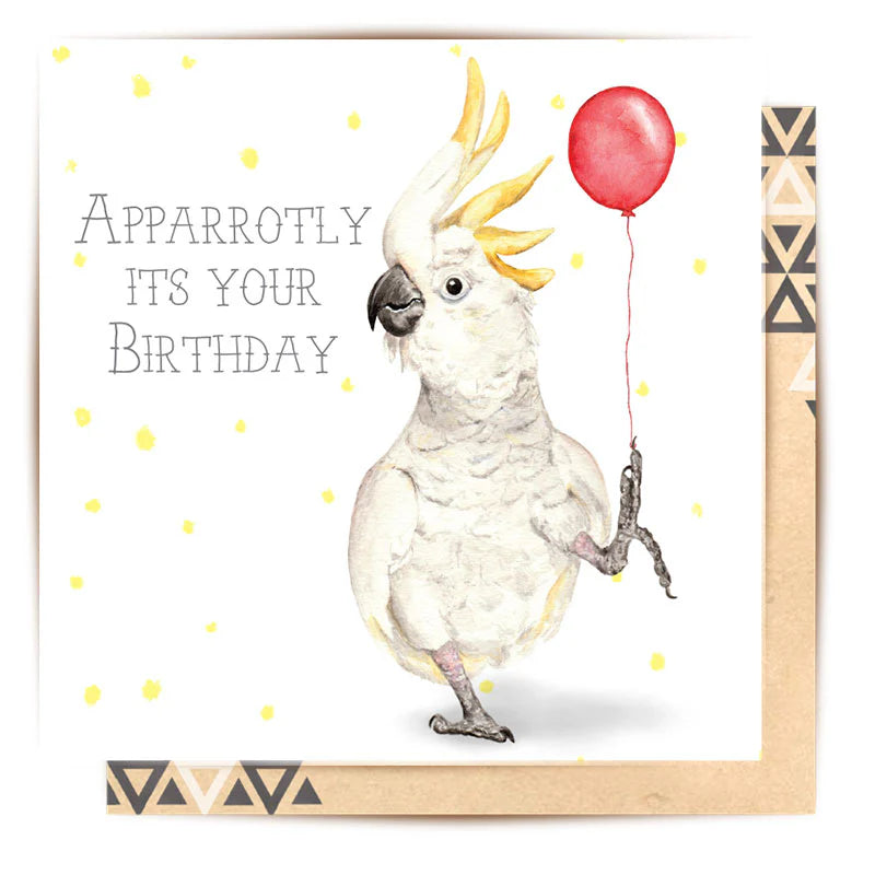 Greeting Card Apparrotly Its Your Birthday