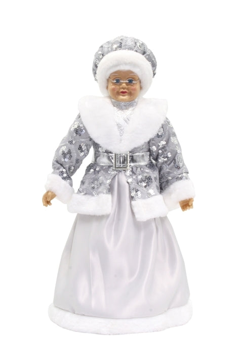 Mrs Claus Silver & White 45cm