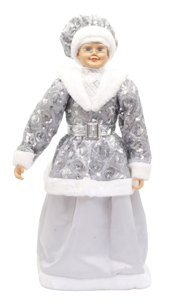 Mrs Claus Silver & White 65cm