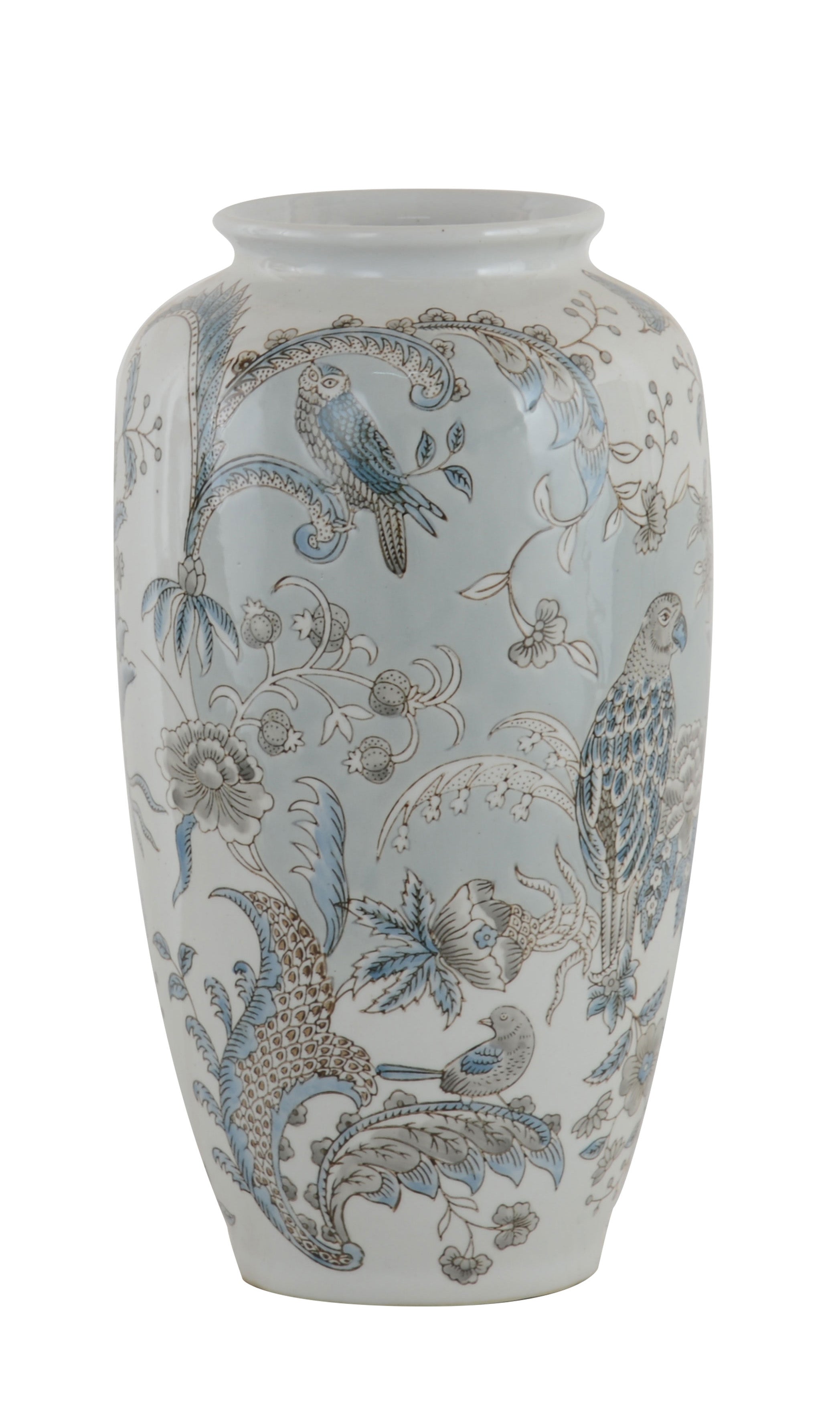 Parrot Dusty Blue Vase 37cm Habitania