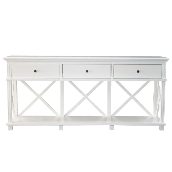 Suffolk White 3 Drawer Console