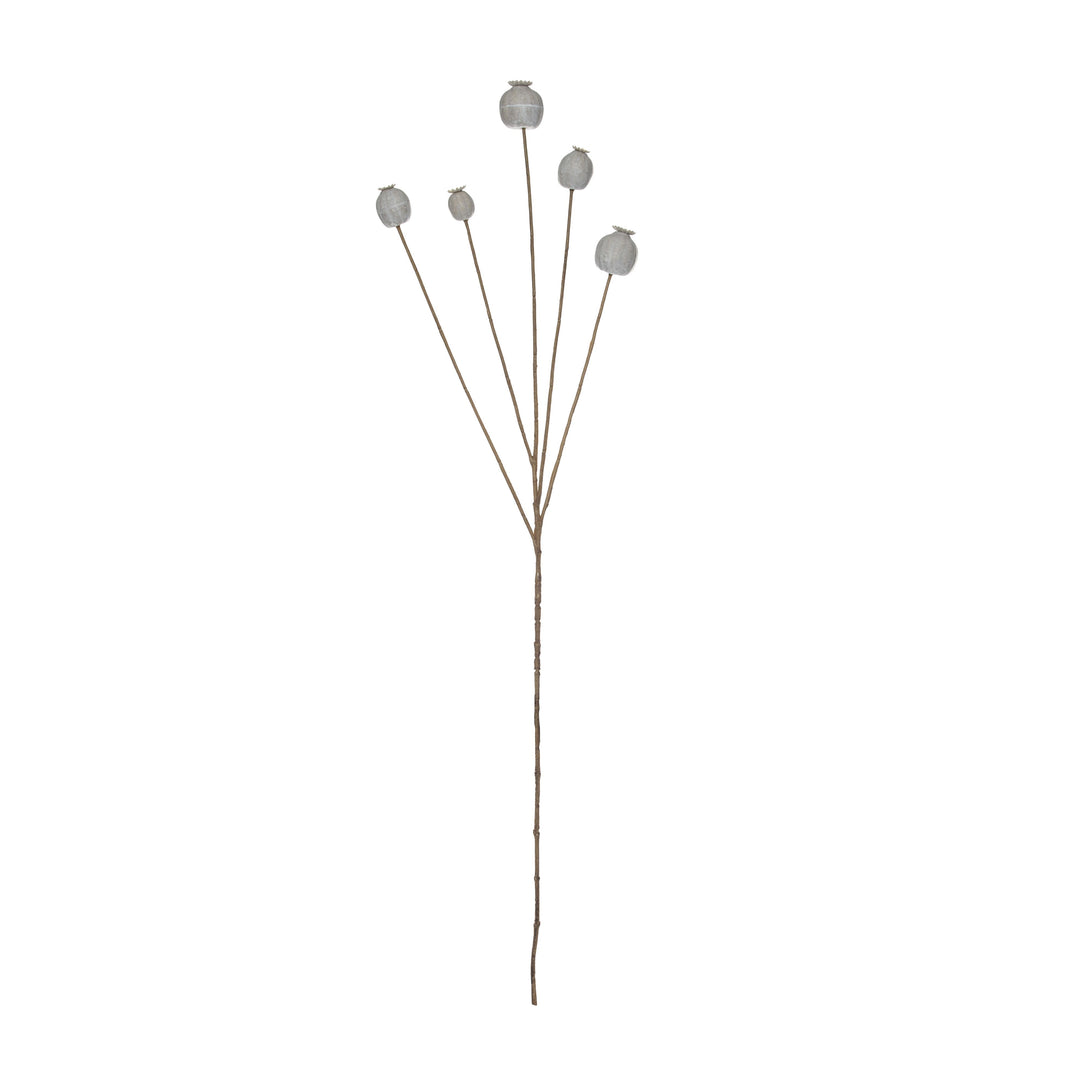Poppy Seed Spray 76cm White
