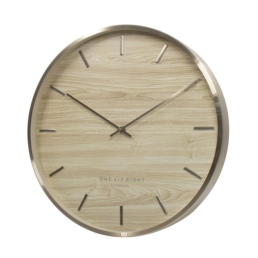 Avalon Silent Clock Timber 40cm