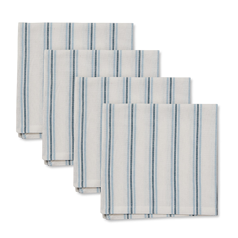 Capri Blue Stripe Napkin Set 4