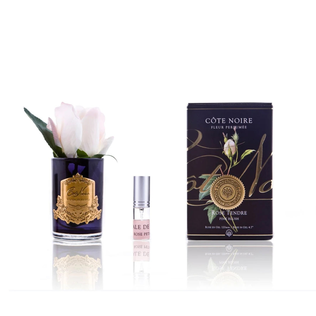 Cote Noire Perfumed Rose Bud Pink Blush - Black Glass