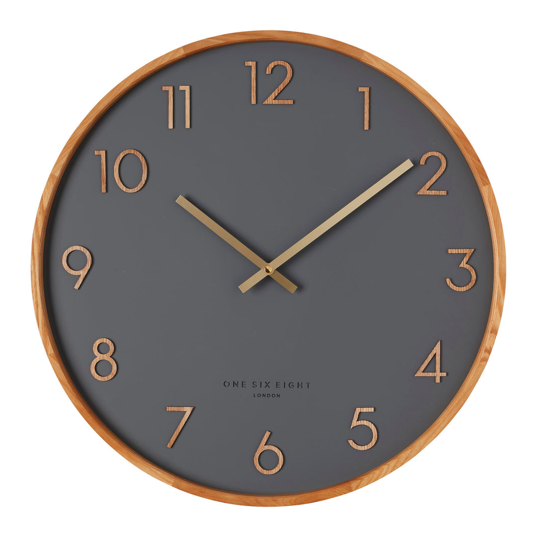 Wall Clock Scarlett Charcoal Large