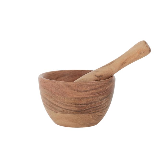 Amaya Wood Mortar & Pestle