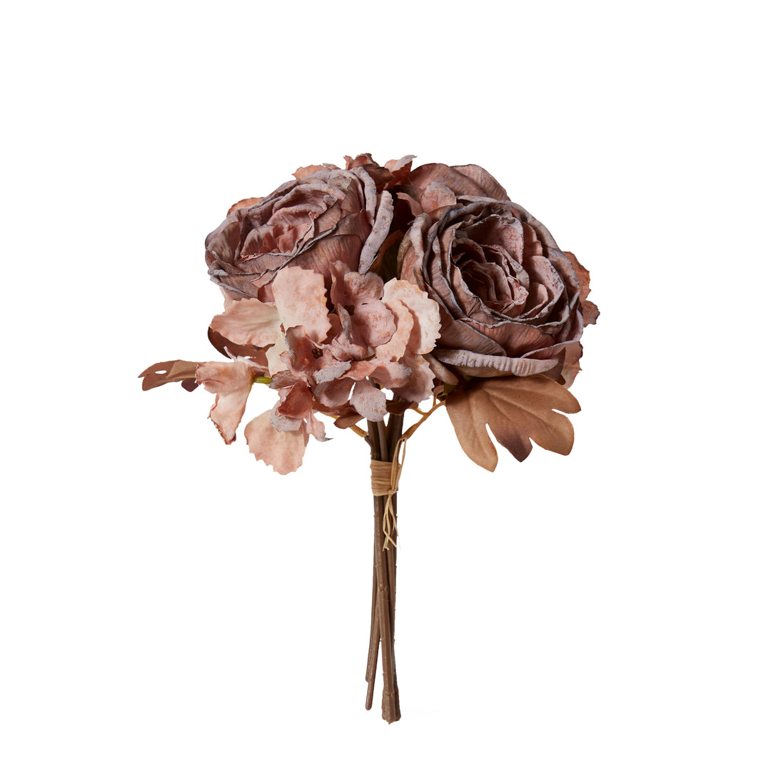 Rose Hydrangea Mix Decor Bouqu Dusty Mauve 25x25x28cm