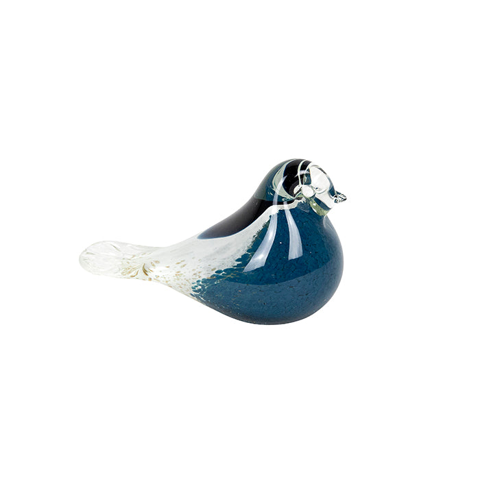Fyfe Glass Bird Teal Navy White