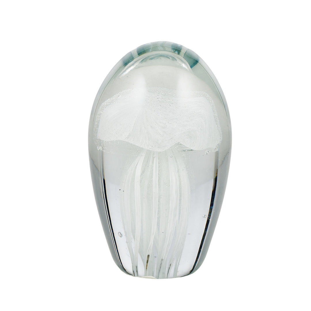 Pelugia Glass Paperweight 7x11cm White