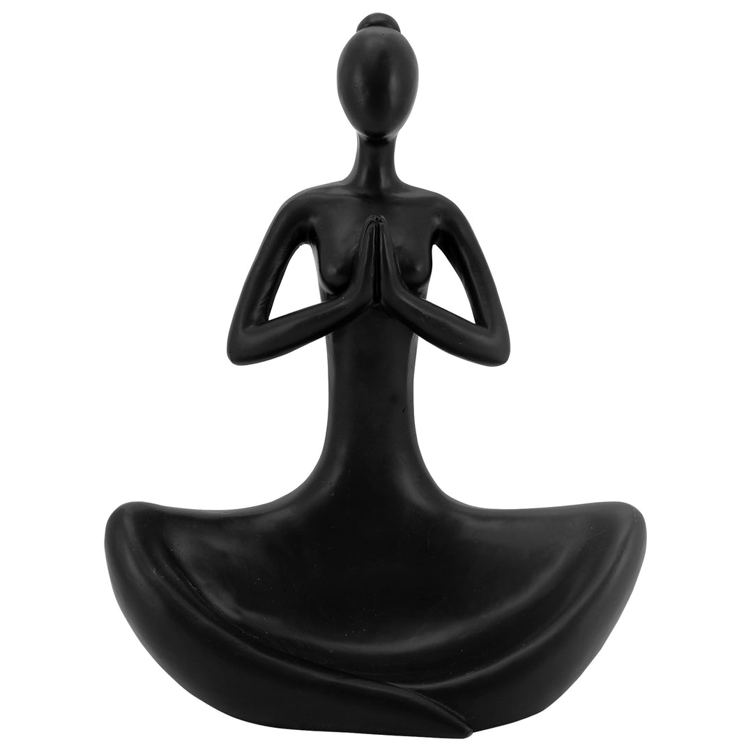 Yoga Lady Matte Black 17x24cm