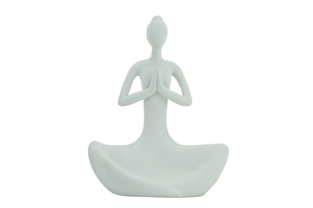 Yoga Lady Matte White 17x24cm