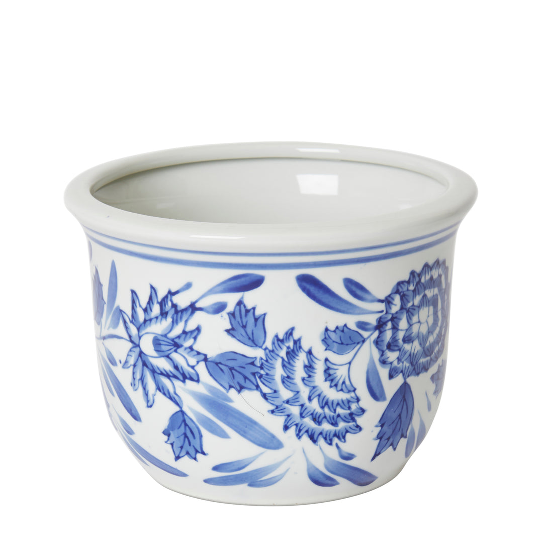 Florence Pot 20x20x15cm Blue/White