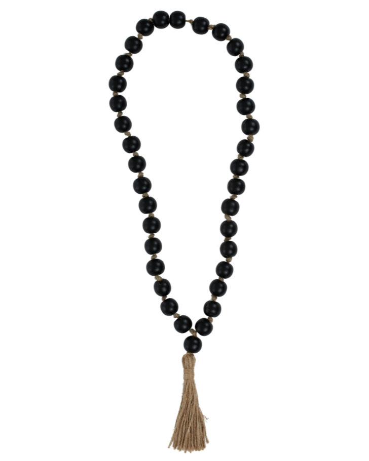 Saffron Wooden Beads 53cm Black