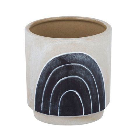 Farrago Ceramic Pot 10x11cm White/Blue