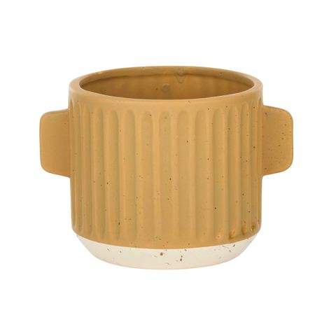 Burrow Ceramic Pot 16x12x11cm Mustard