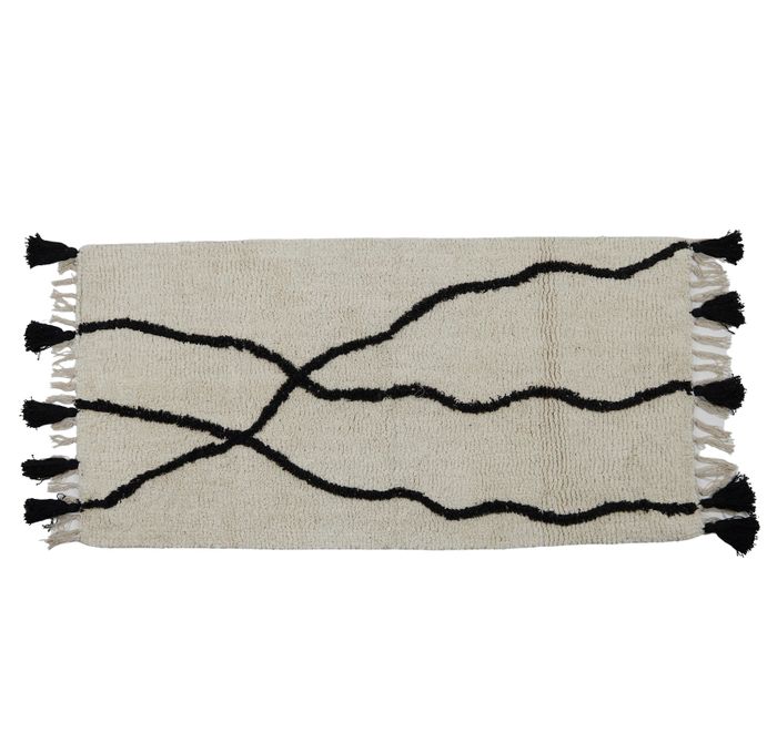 Neo Cotton Rug 60x120cm Nat/Mustard