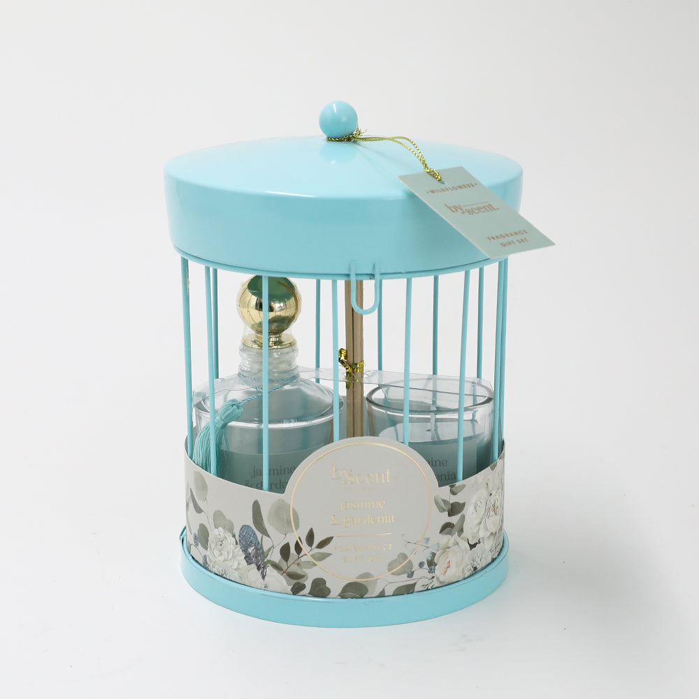 Birdcage Jasmine & Gardenia Tiffany Blue