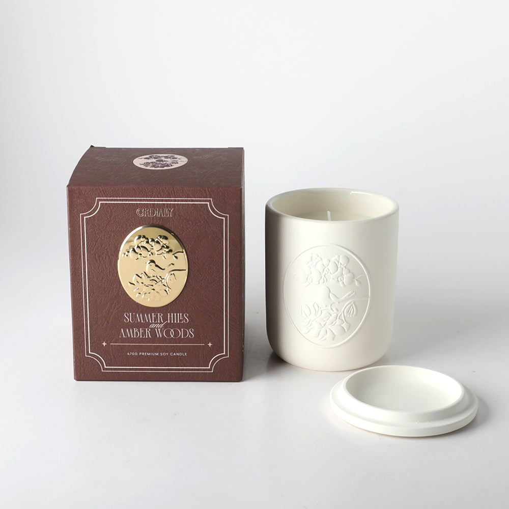 Ceramic Candle Summer Hill & Amber