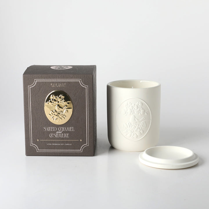 Ceramic Candle Salted Caramel & Cashmere