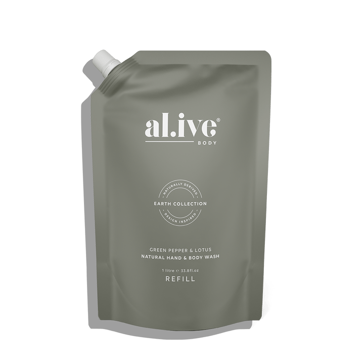 Al.ive Body Green Pepper & Lotus Duo Wash Refill