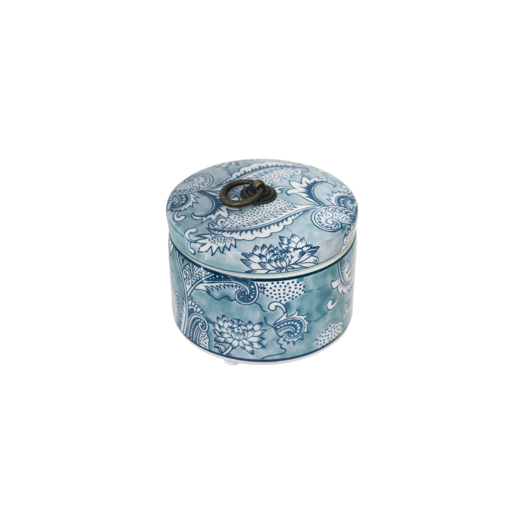 Lily Trinket Box Blue 15cm