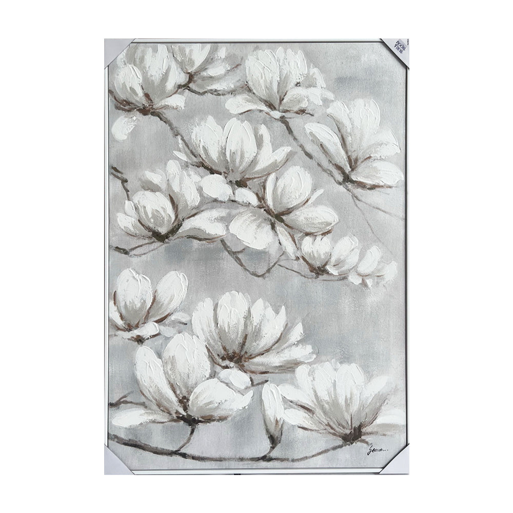 Magnolia Tree Wall Art 70x100cm White