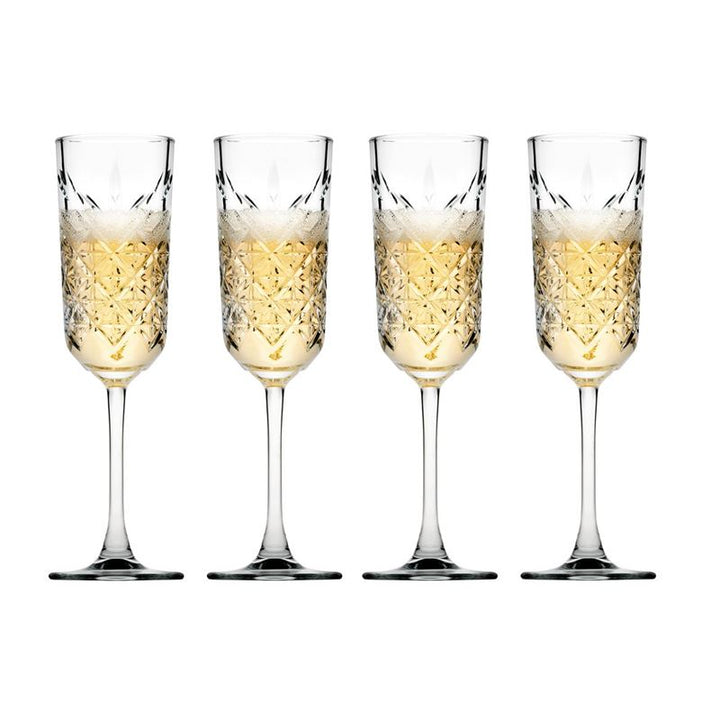 Pasabahce Timeless Champagne Flute Set of 4 175mL