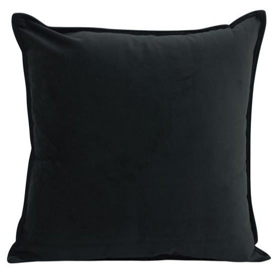 Velvet Cushion Black 55x55cm