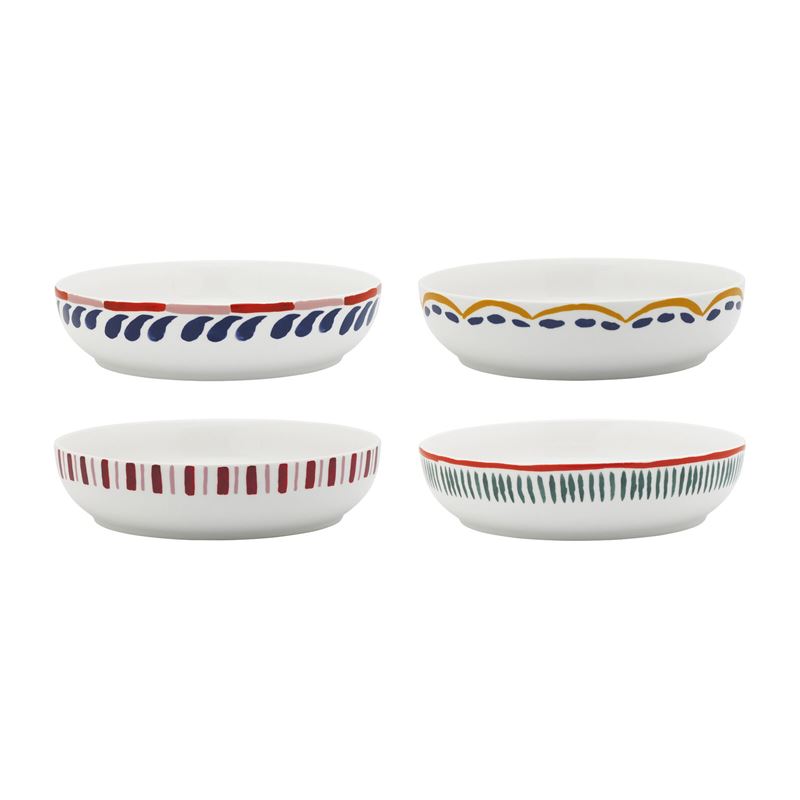 Porto Cucina Set of 4 Pasta Bowls 21.5cm Assorted