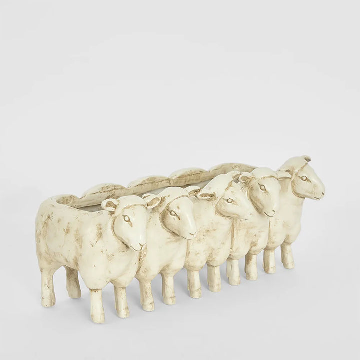 Grazers Sheep Planter Cream 18.2x13cm
