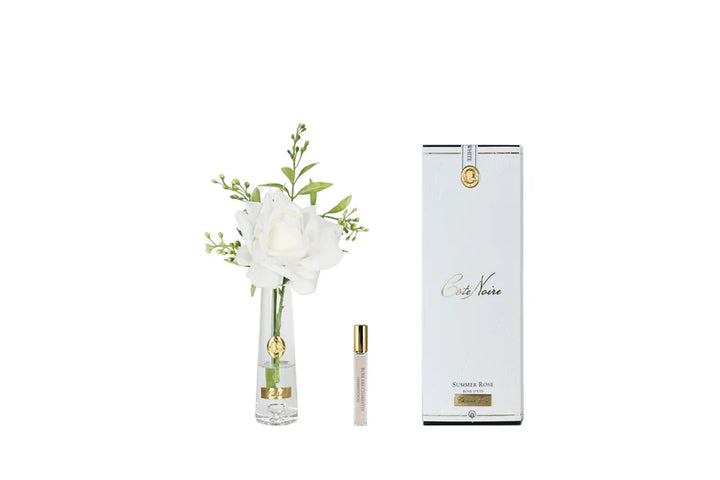 Summer Rose White - Gold Badge