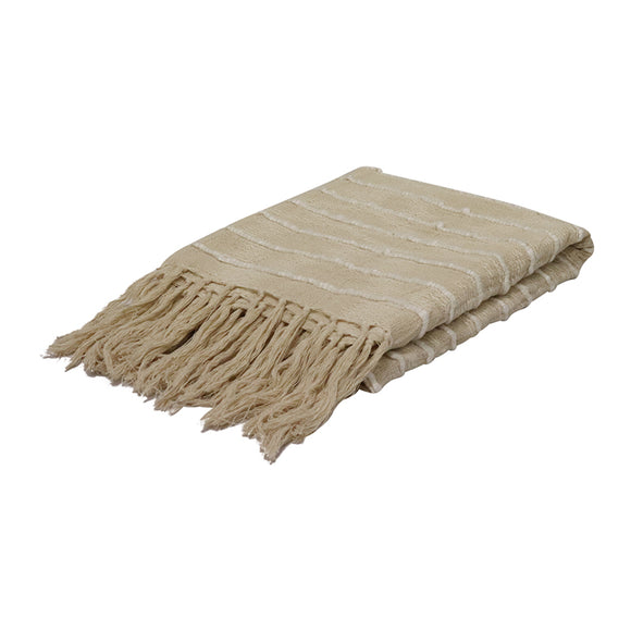 Oscar Neutral Woven Throw 130x150cm