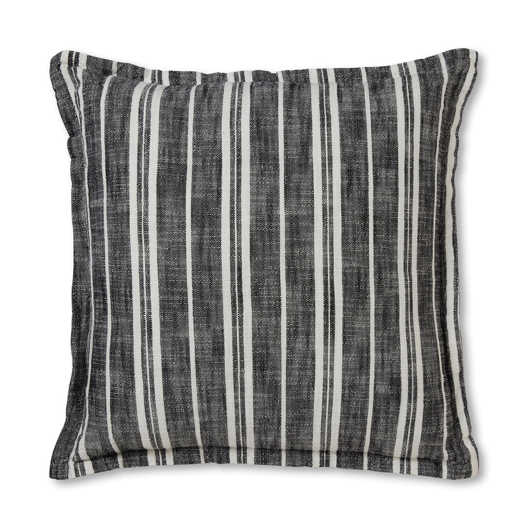Darcy Charcoal Woven Stripe Cushion 50cm