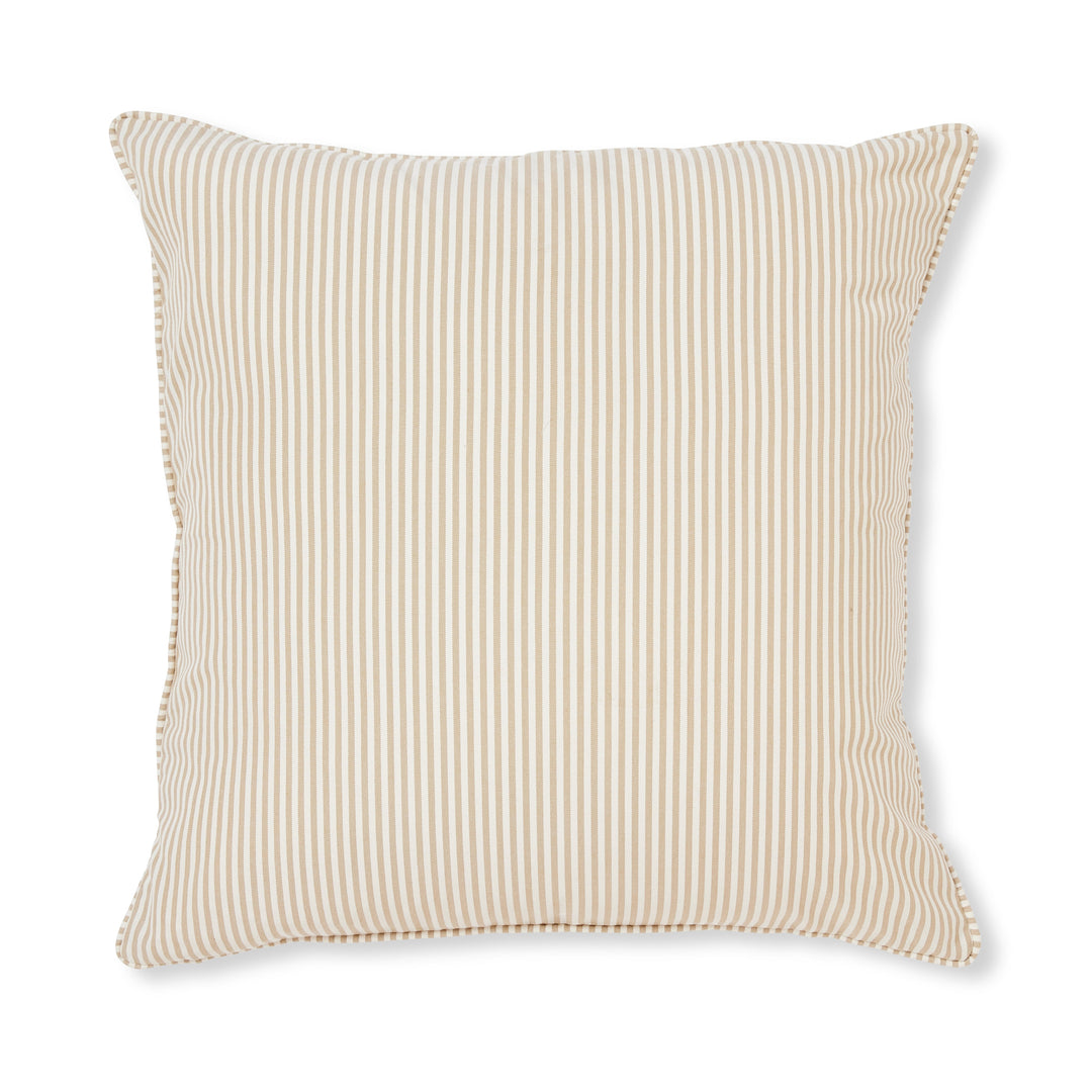 Morris Beige Stripe Cushion 55cm