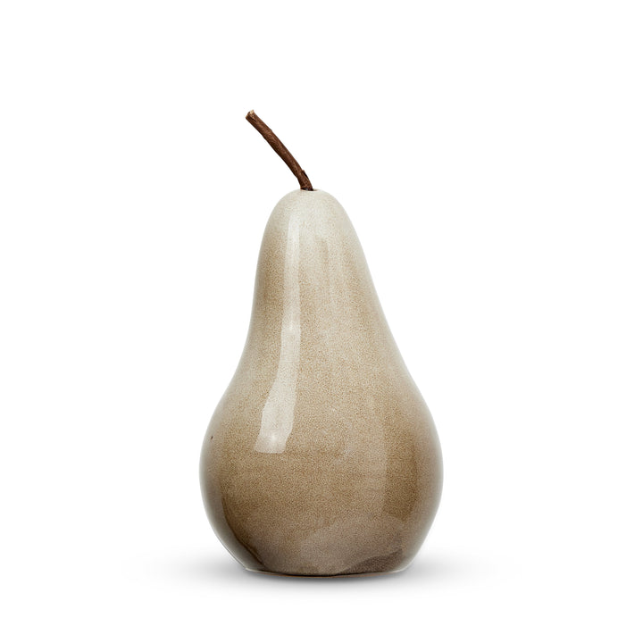 Bosc Pear Large Taupe 21.5cm