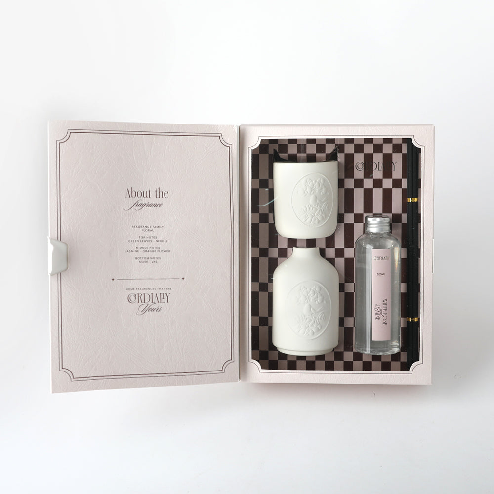 Ceramic Gift Set White Rose & Jasmine